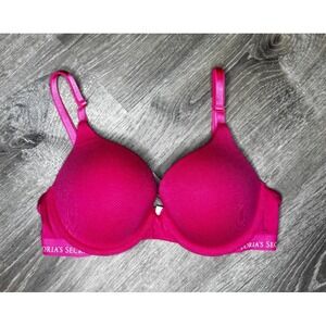 Victoria's Secret T-Shirt Push Up Bra Full Coverage Pink Size‎ 32C